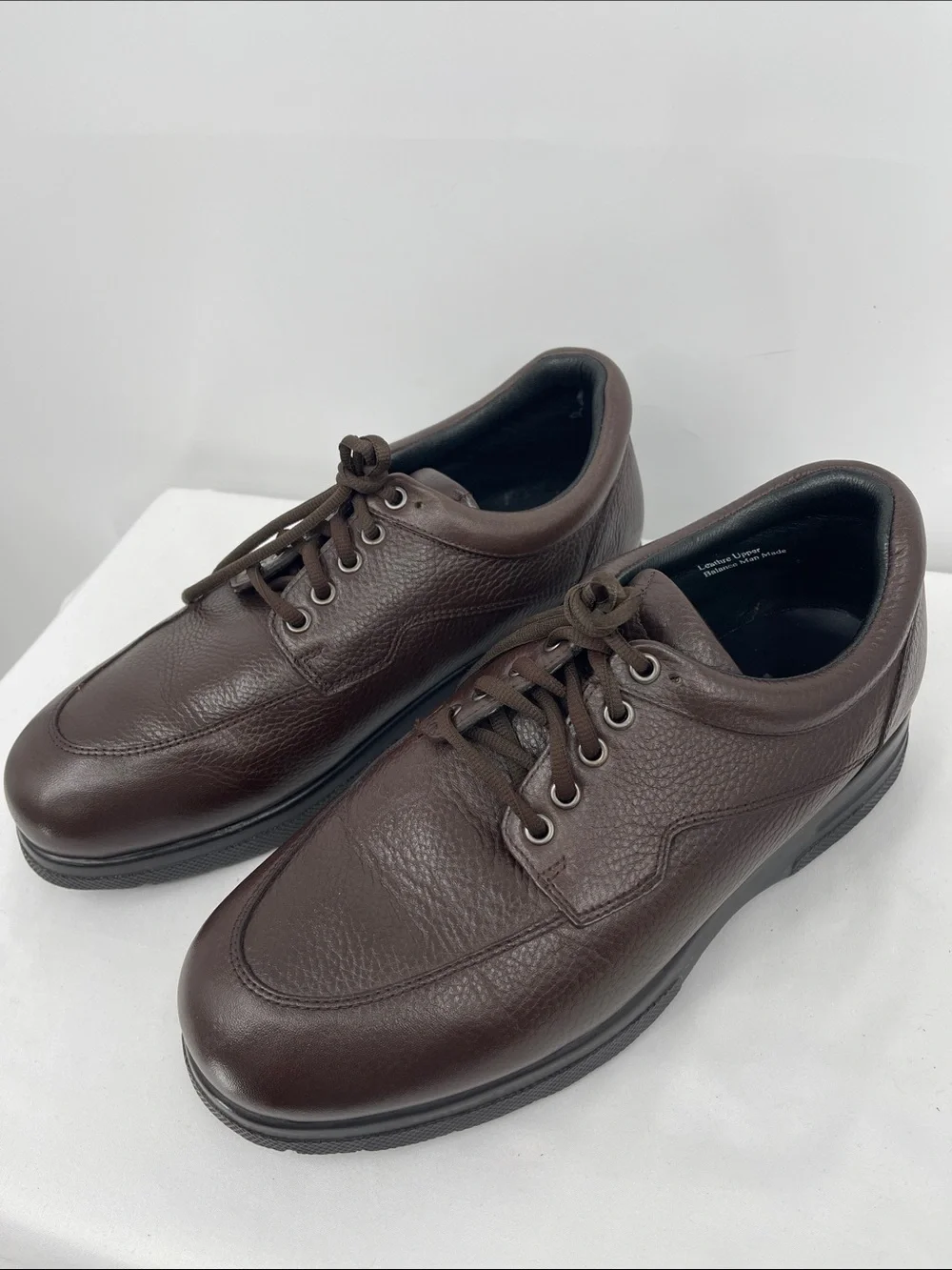 DREW Men's Casual Leather Lace-Up Shoes in Dark Brown SIZE 10.5 WIDE